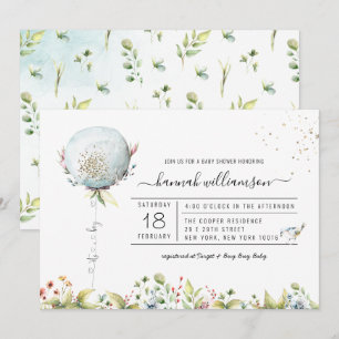 Het is een Jongen Ballon   Baby Shower Uitnodiging