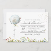 Het is een Jongen Ballon | Uitnodiging tot Baby sh (Voorkant)