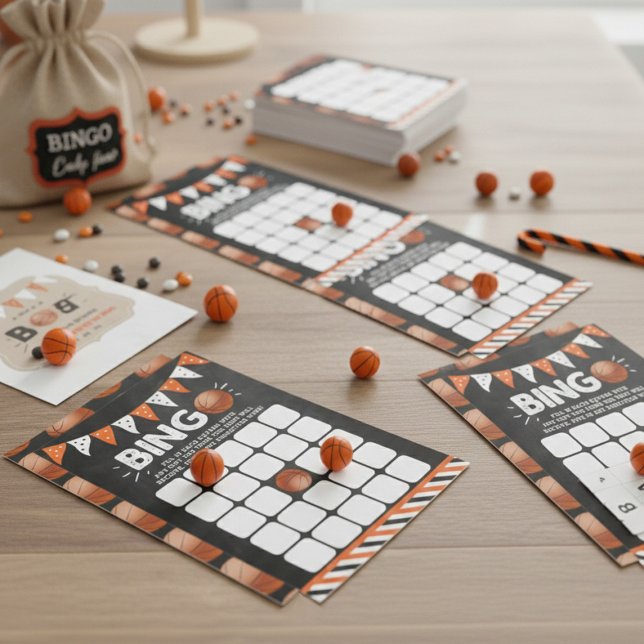 Het is een jongen! Basketbal thema Baby shower Bin (Creator heeft geüpload)