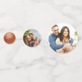 Het is een jongen! Basketbal thema Baby shower Fot Confetti (Achterkanten)