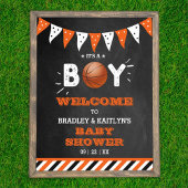 Het is een jongen! Basketbal thema Baby shower Wel Poster