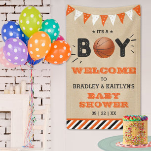 Het is een jongen! Basketbal thema Baby shower Wel Spandoek