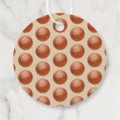 Het is een jongen! Basketball ThMED Co-ed Baby sho Bedankjes Labels (Achterkant)