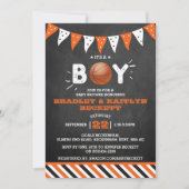 Het is een jongen! Basketball ThMED Co-ed Baby sho Kaart (Voorkant)