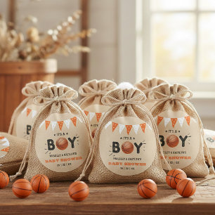 Het is een jongen! Basketball ThMED Co-ed Baby sho Ronde Sticker