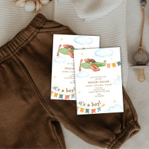 Het Is Een Jongen Beer Vliegtuig Baby Shower