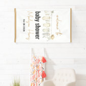 Het is een jongen! Blauw Baby shower – Schattige & Spandoek (Insitu)