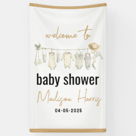 Het is een jongen! Blauw Baby shower – Schattige & Spandoek