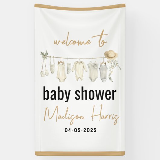 Het is een jongen! Blauw Baby shower – Schattige & Spandoek (Verticaal)