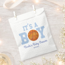 Het is een jongen! Blauw basketbal Baby shower