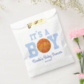 Het is een jongen! Blauw basketbal Baby shower Bedankzakje (Gezegeld)