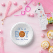 Het is een jongen! Blauw basketbal Baby shower Papieren Kommen (Feest)