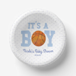 Het is een jongen! Blauw basketbal Baby shower Papieren Kommen