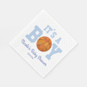 Het is een jongen! Blauw basketbal Baby shower Servet (Hoek)