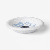 Het is een jongen! Blauw Bowling Baby shower Papieren Kommen (Gebogen)