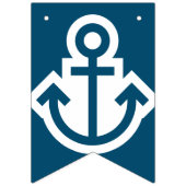 Het is een jongen blauw en wit neutraal Bunting Vlaggetjes (Eerste vlag)