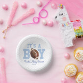 Het is een jongen! Blauw Footballs Baby shower Papieren Kommen (Feest)