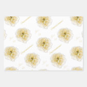 Het is een jongen Blauw Groen Geel Bloemen Inpakpapier Vel (Voorkant 3)