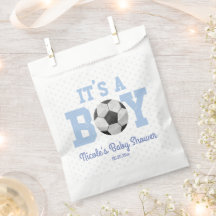 Het is een jongen! Blauw Voetbal Baby shower