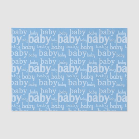 Het Is Een Jongen Blauwe Baby Shower Feest Tissuepapier (Voorkant)