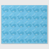Het is een Jongen Blauwe Baby Whales Cadeaupapier (Vlak)