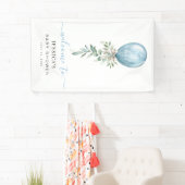 Het is een jongen blauwe ballon Baby Shower Welkom Spandoek (Insitu)