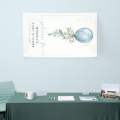 Het is een jongen blauwe ballon Baby Shower Welkom Spandoek (Beurs)