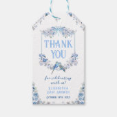 Het is een jongen blauwe bloemenkam dank je cadeaulabel (Voorkant)