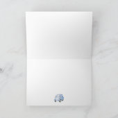 Het is een jongen blauwe boho blokken en speelgoed bedankkaart (Binnen)