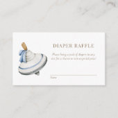 Het is een jongen blauwe boho speelgoed luier rafe informatiekaartje (Voorkant)