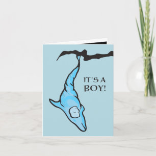 Het is een jongen! (blauwe dolfijncoon) aankondiging