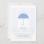 Het is een jongen | Blauwe harten en eenduidig Bab Kaart (Voorkant)