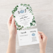 Het Is Een Jongen Blauwe Pompoen Jongen Baby Showe All In One Uitnodiging