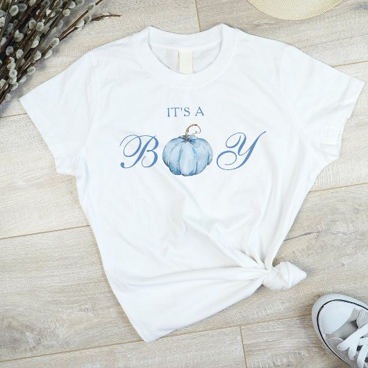 Het is een Jongen Blauwe Pompoen T-shirt