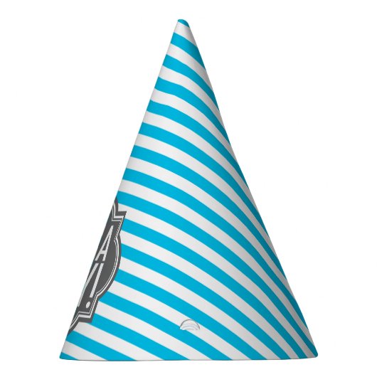 Het is een Jongen Blauwe Stripes en Kool Feesthoedjes (Rechts)