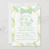 Het is een Jongen, Bleke Groene Baby shower Uitnod Kaart (Voorkant)