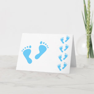 Het is een jongen - Blue Baby Feet Aankondiging