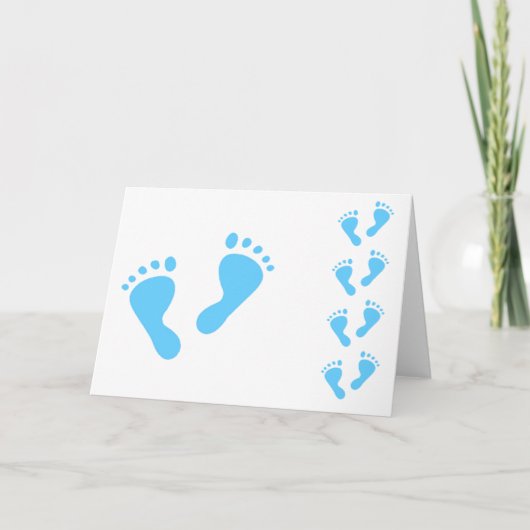 Het is een jongen - Blue Baby Feet Aankondiging (Voorkant)