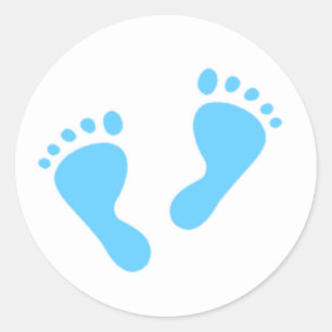Het is een jongen - Blue Baby Feet Ronde Sticker