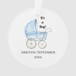 Het is een jongen! Blue Baby zwangerschapsaankondi Ornament