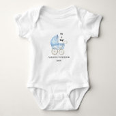Het is een jongen! Blue Baby zwangerschapsaankondi Romper (Voorkant)