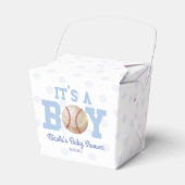 Het is een jongen! Blue Baseball Baby shower Bedankdoosjes (Voorkant Zijde)