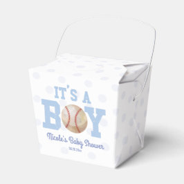 Het is een jongen! Blue Baseball Baby shower Bedankdoosjes