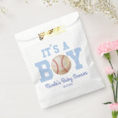 Het is een jongen! Blue Baseball Baby shower Bedankzakje (Gezegeld)