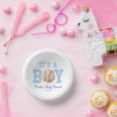 Het is een jongen! Blue Baseball Baby shower Papieren Kommen (Feest)