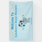 Het is een Jongen Blue Beer King Spandoek (Verticaal)