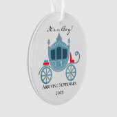 Het is een jongen! Blue Carriage zwangerschapsaank Ornament (voorkant)