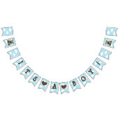 Het is een jongen Blue Clouds Teddy Bear Baby show Vlaggetjes (Alle)