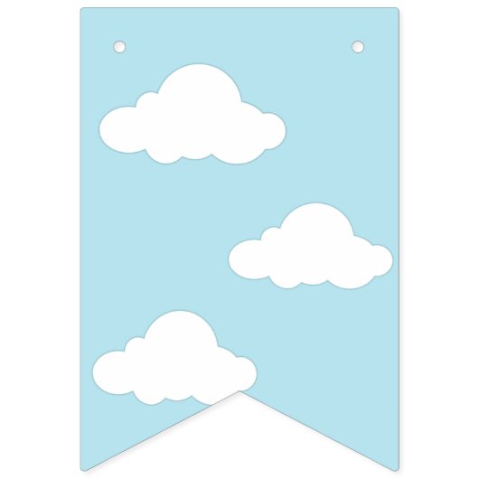 Het is een jongen Blue Clouds Teddy Bear Baby show Vlaggetjes (Derde vlag)