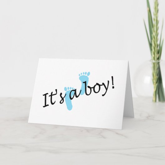 Het is een jongen (Blue Feet) Aankondiging (Voorkant)